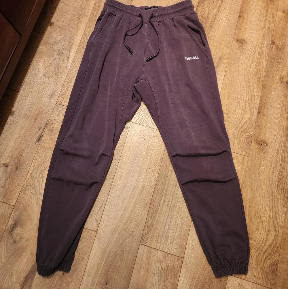 YoungLA Sweatpants Black Men XL Jogger Gym Workout Pants